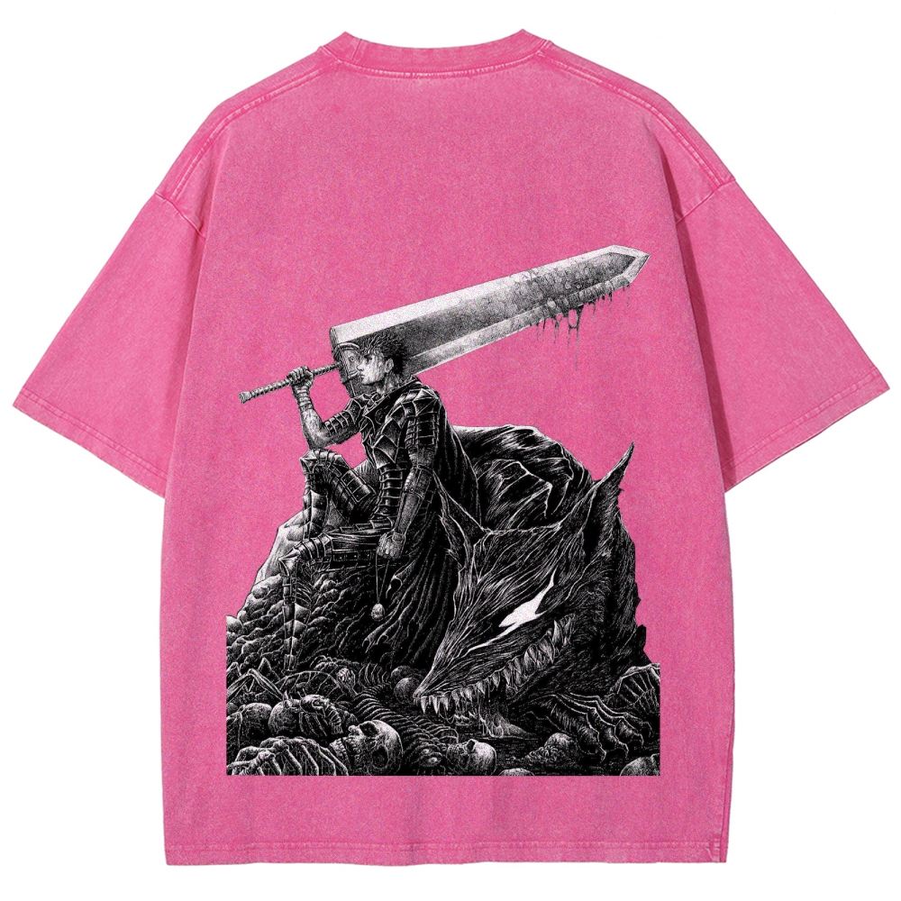 Berserk Streetwear Unisex Fit Washed T-Shirt