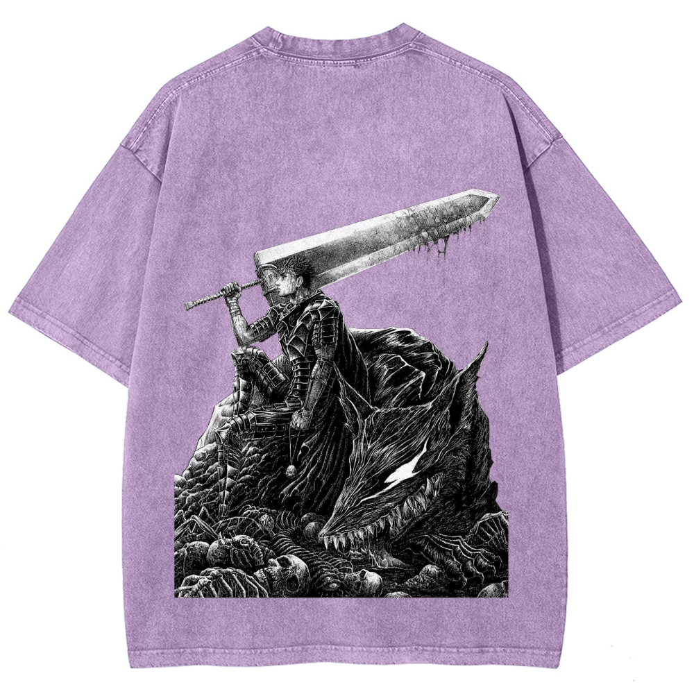 Berserk Streetwear Unisex Fit Washed T-Shirt