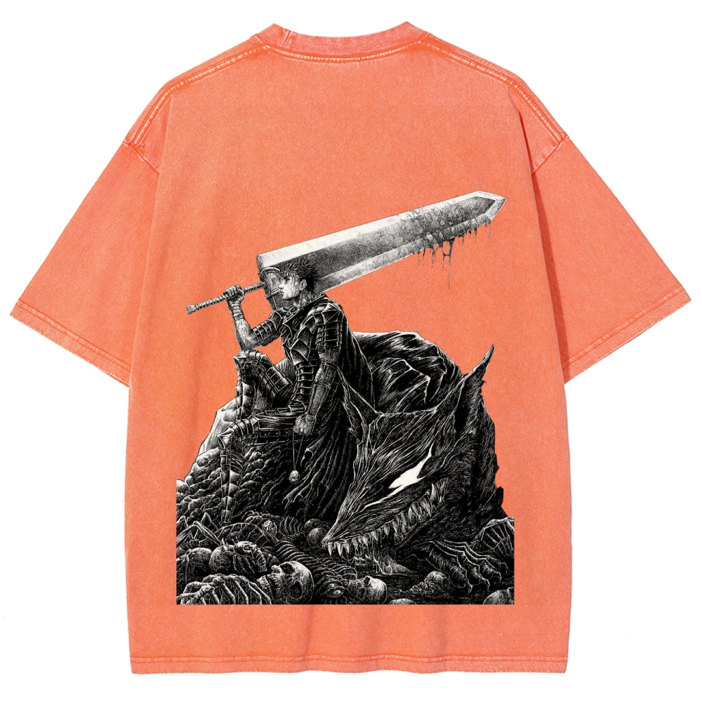 Berserk Streetwear Unisex Fit Washed T-Shirt