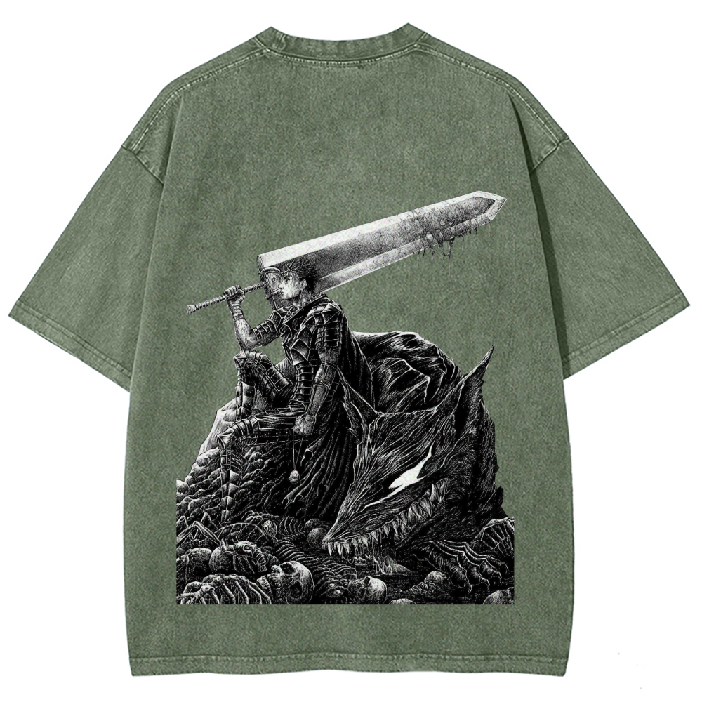 Berserk Streetwear Unisex Fit Washed T-Shirt