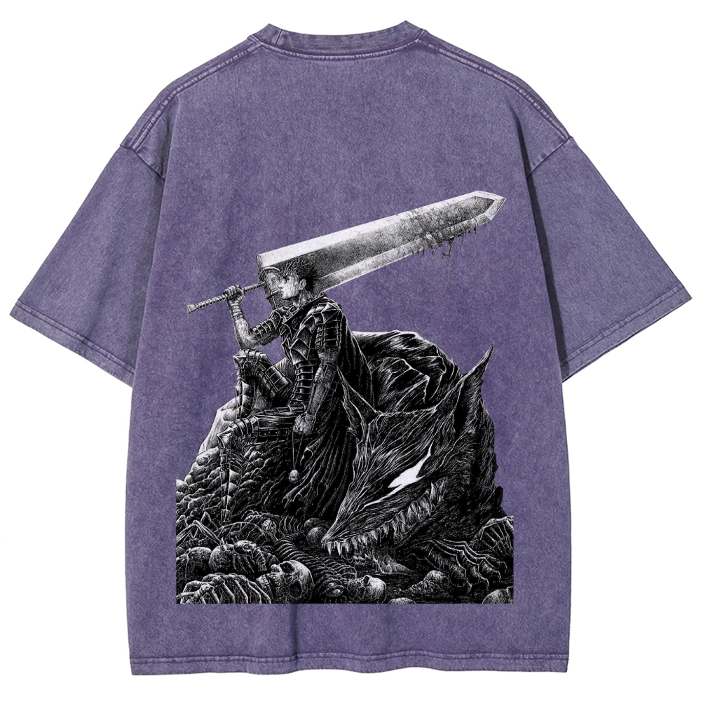 Berserk Streetwear Unisex Fit Washed T-Shirt