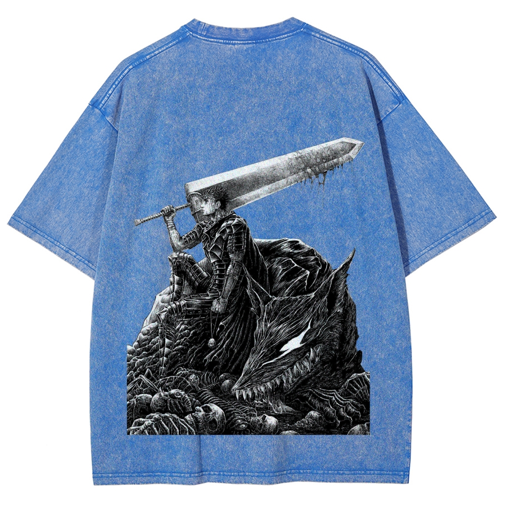 Berserk Streetwear Unisex Fit Washed T-Shirt