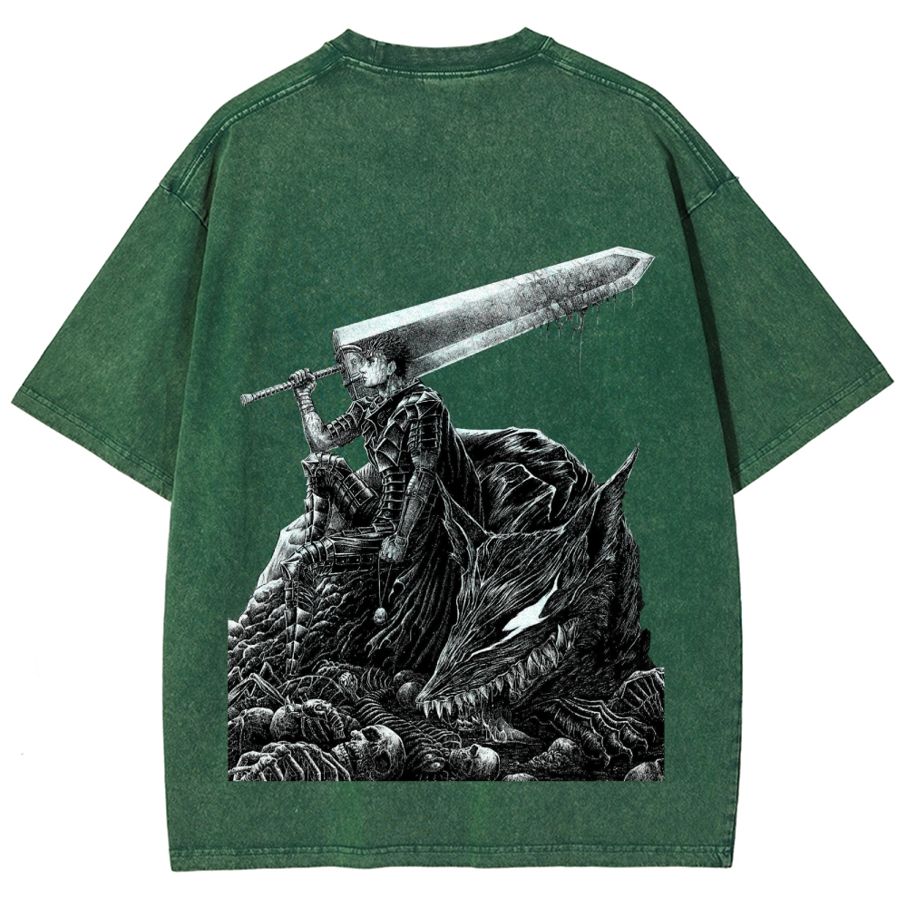 Berserk Streetwear Unisex Fit Washed T-Shirt