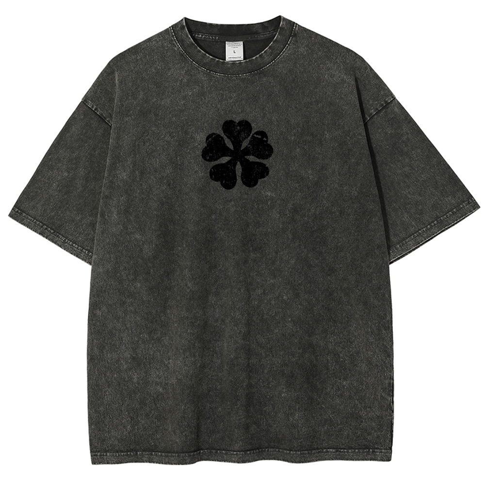 Black clover Unisex Fit Washed T-Shirt