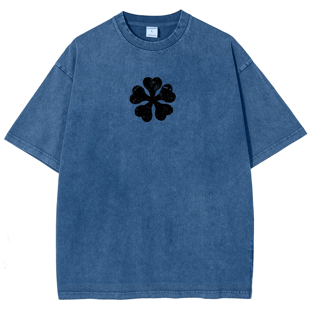 Black clover Unisex Fit Washed T-Shirt