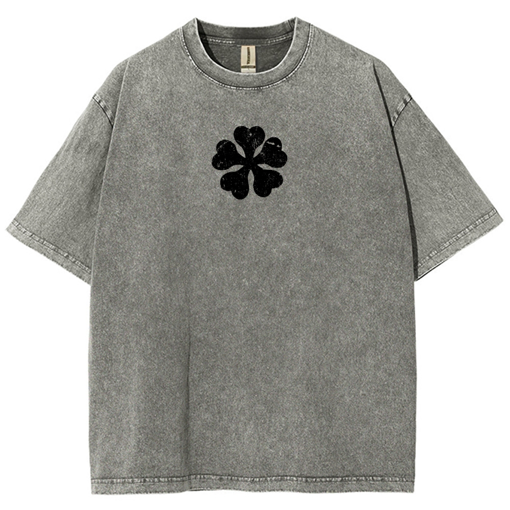 Black clover Unisex Fit Washed T-Shirt