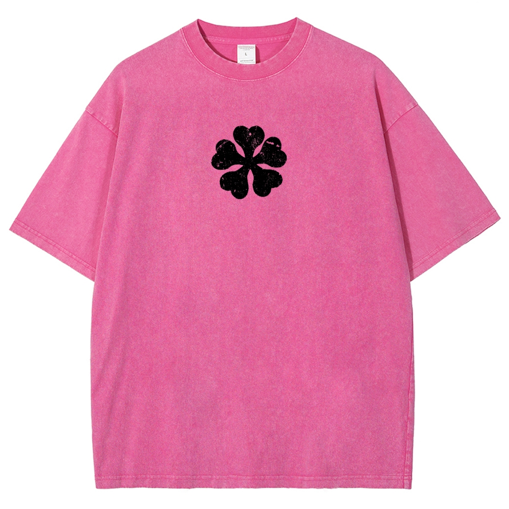 Black clover Unisex Fit Washed T-Shirt