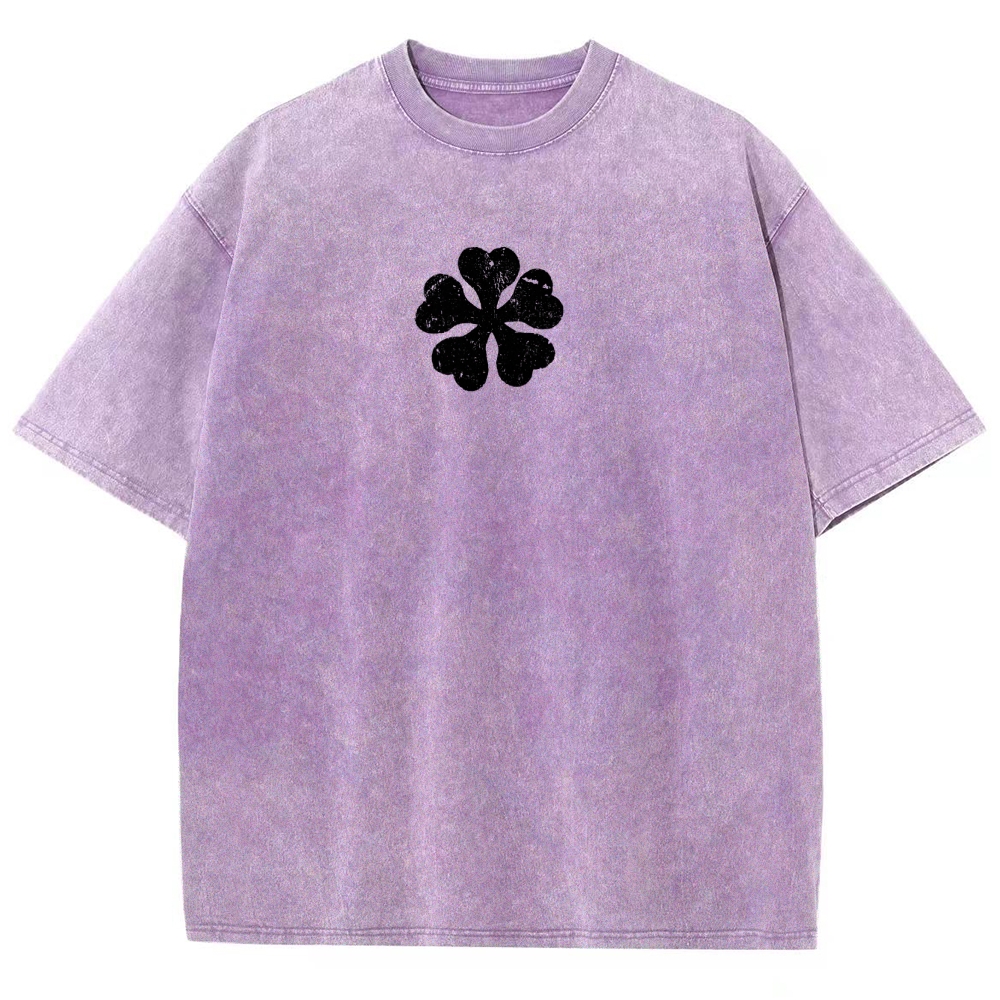 Black clover Unisex Fit Washed T-Shirt