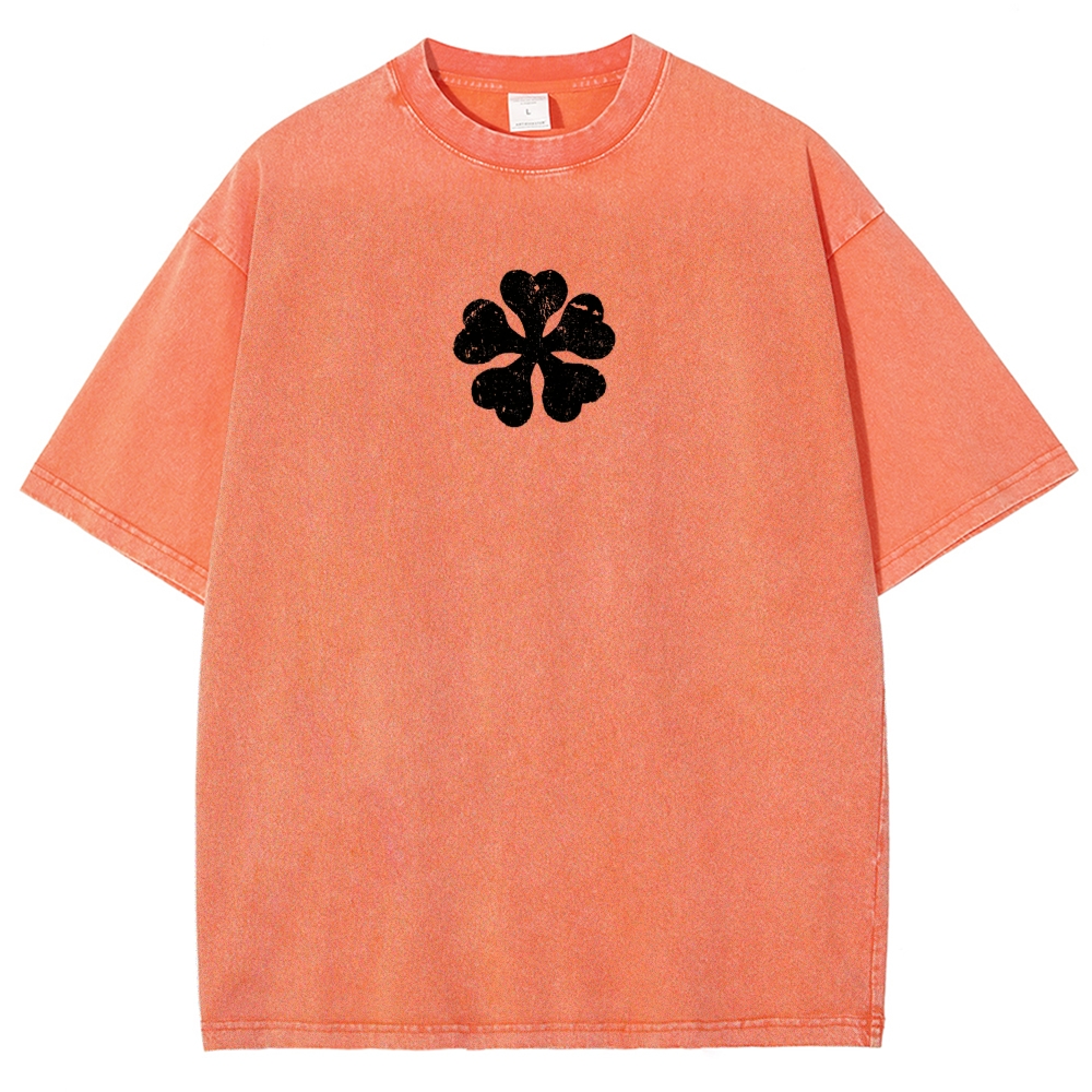 Black clover Unisex Fit Washed T-Shirt