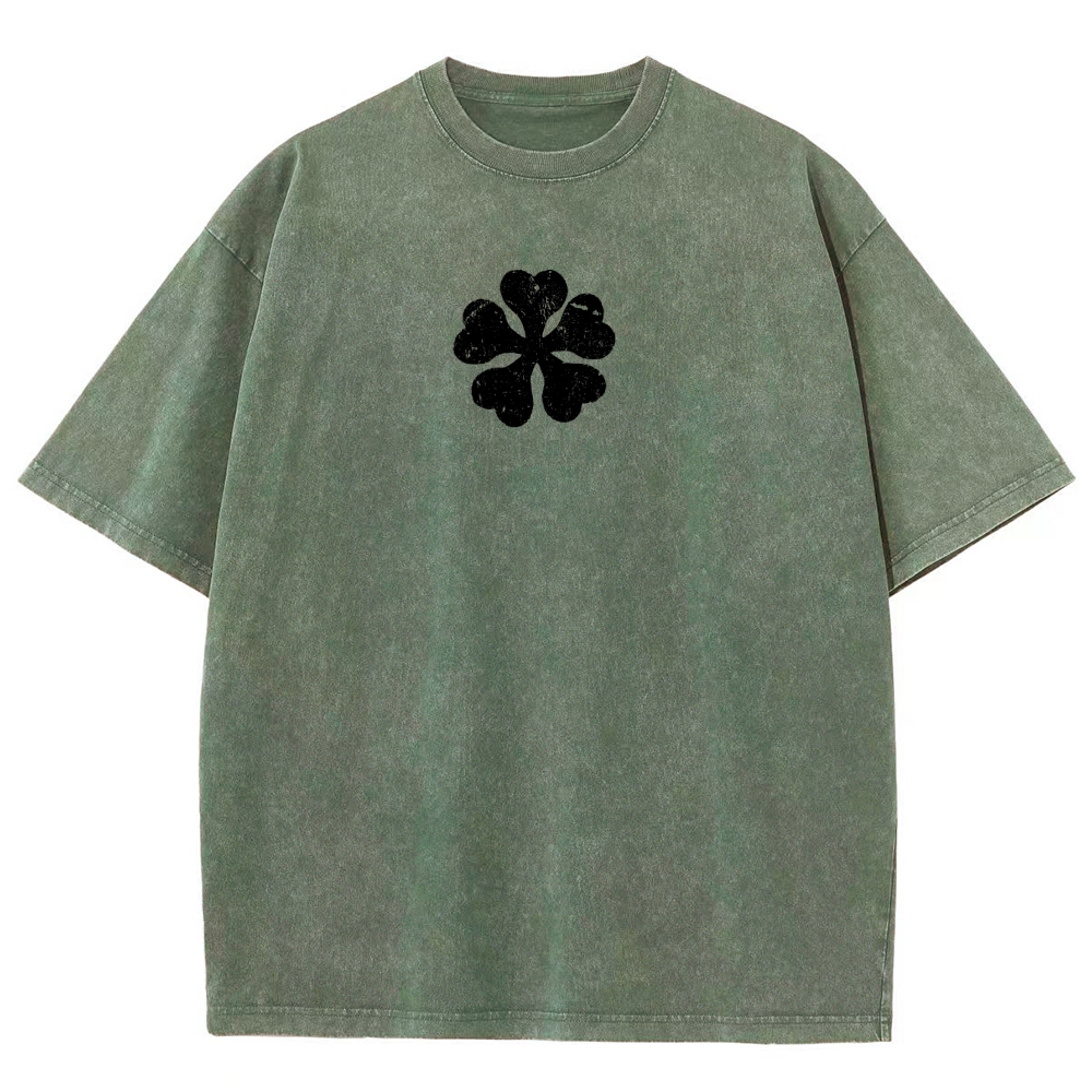 Black clover Unisex Fit Washed T-Shirt