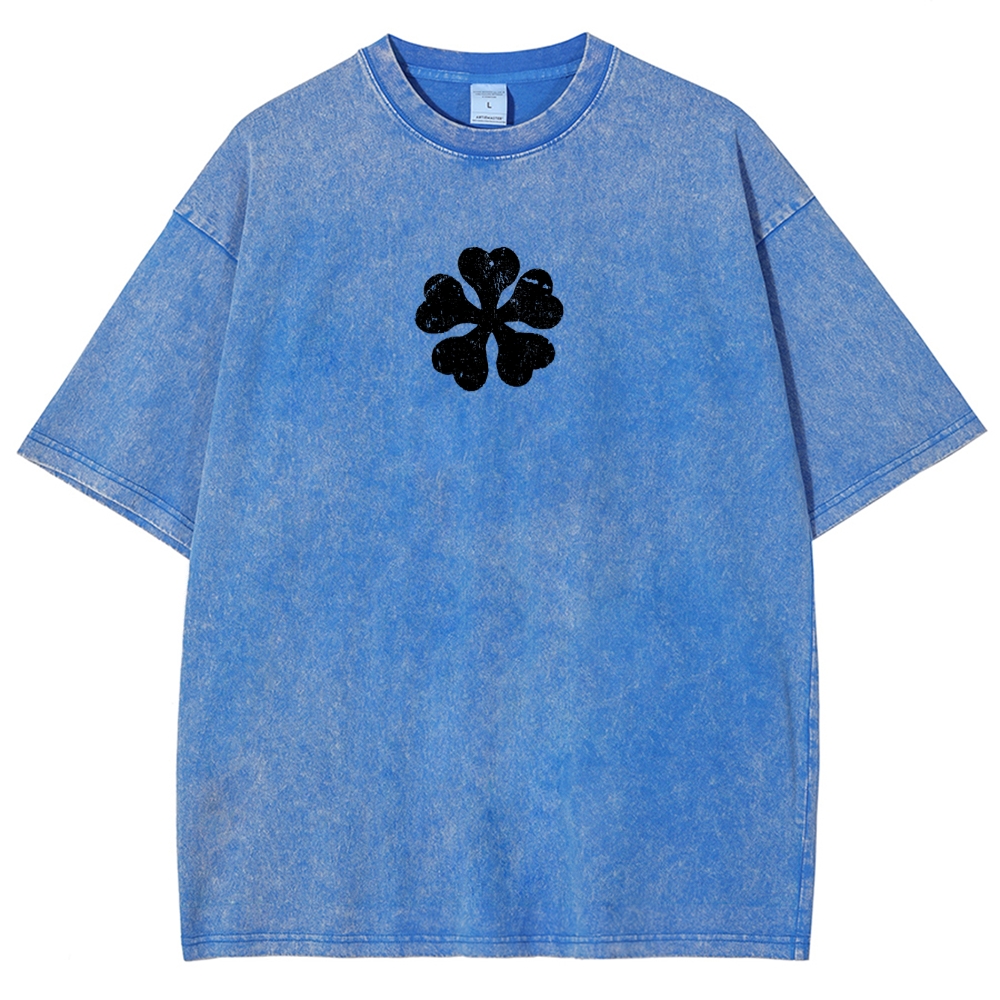 Black clover Unisex Fit Washed T-Shirt
