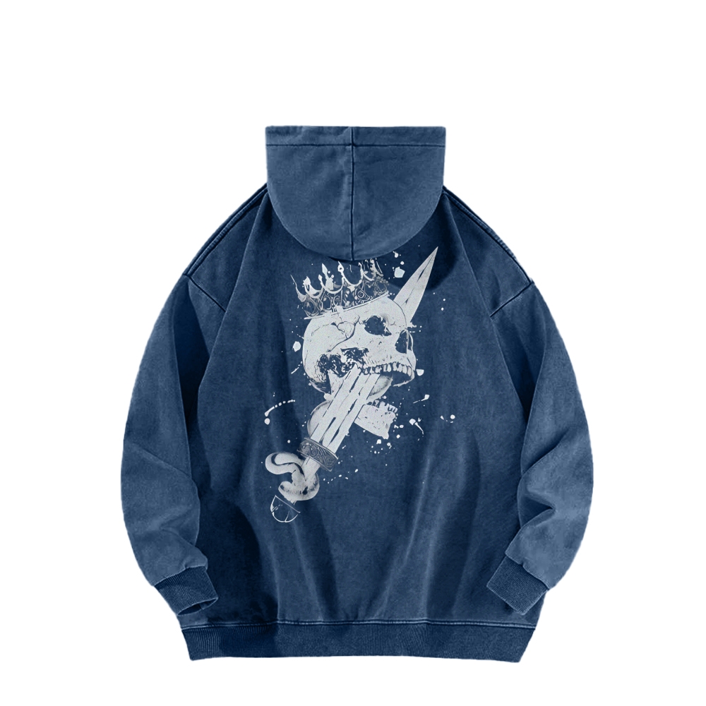 KING SLAYER ACID WASH HOODIE