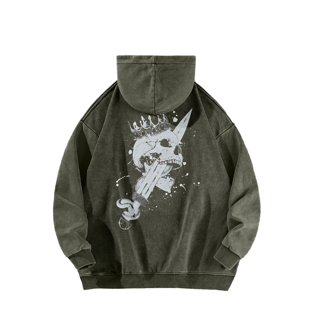 KING SLAYER ACID WASH HOODIE
