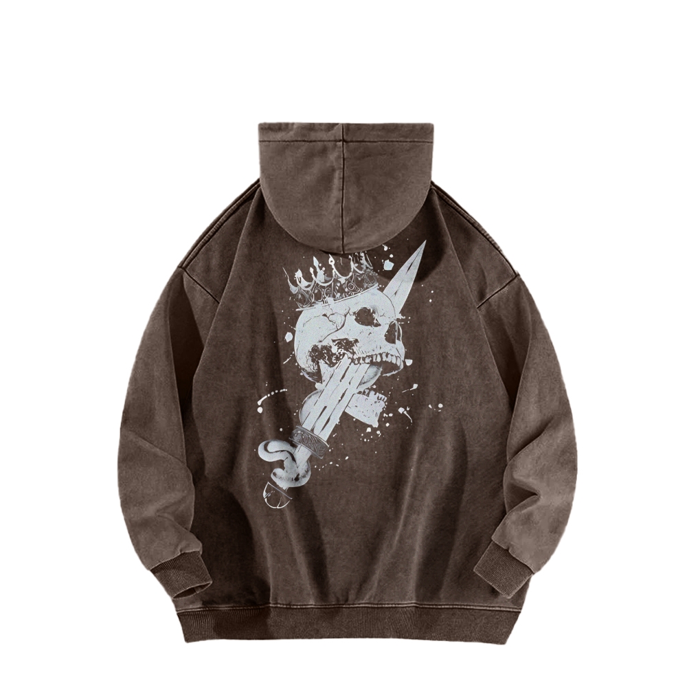 KING SLAYER ACID WASH HOODIE