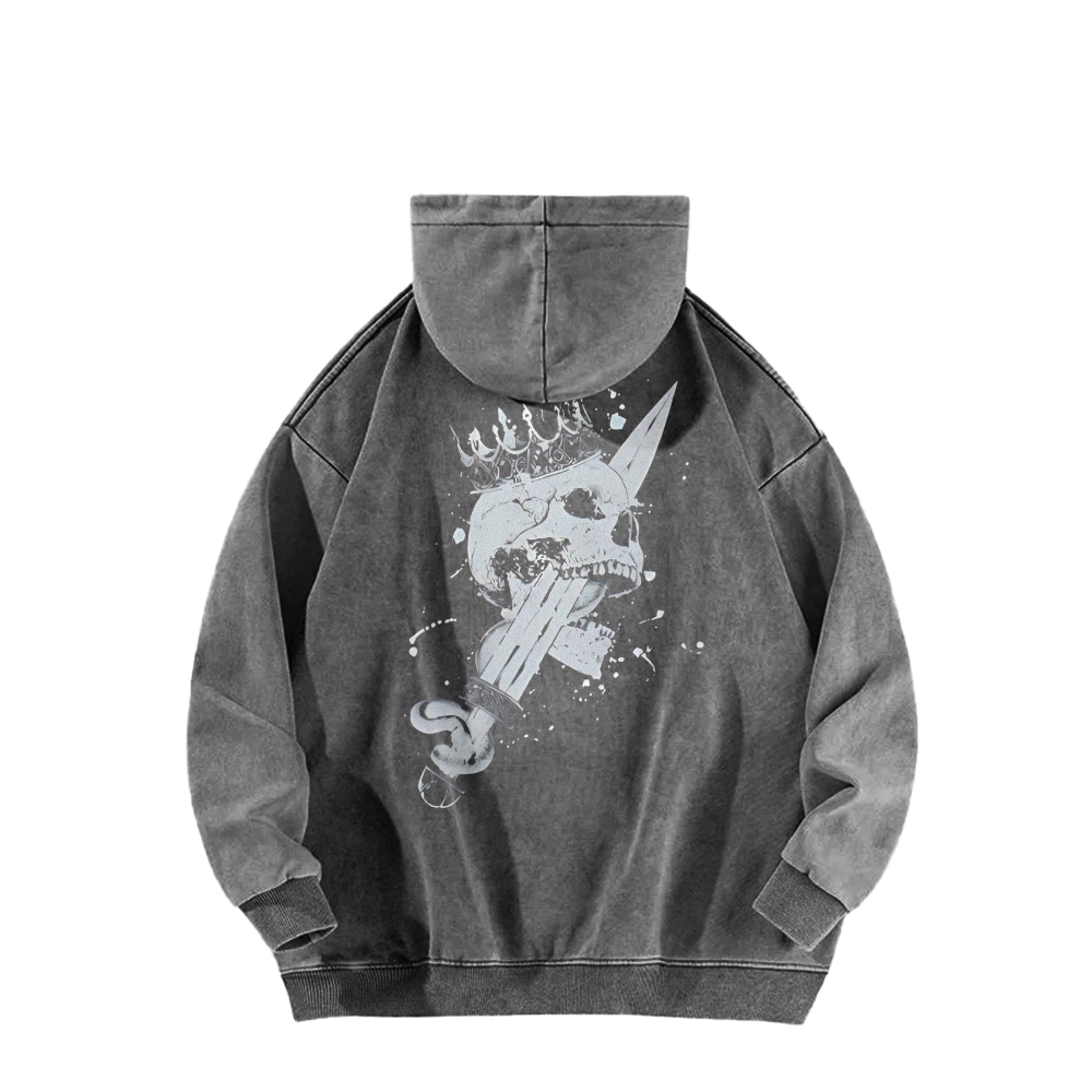 KING SLAYER ACID WASH HOODIE