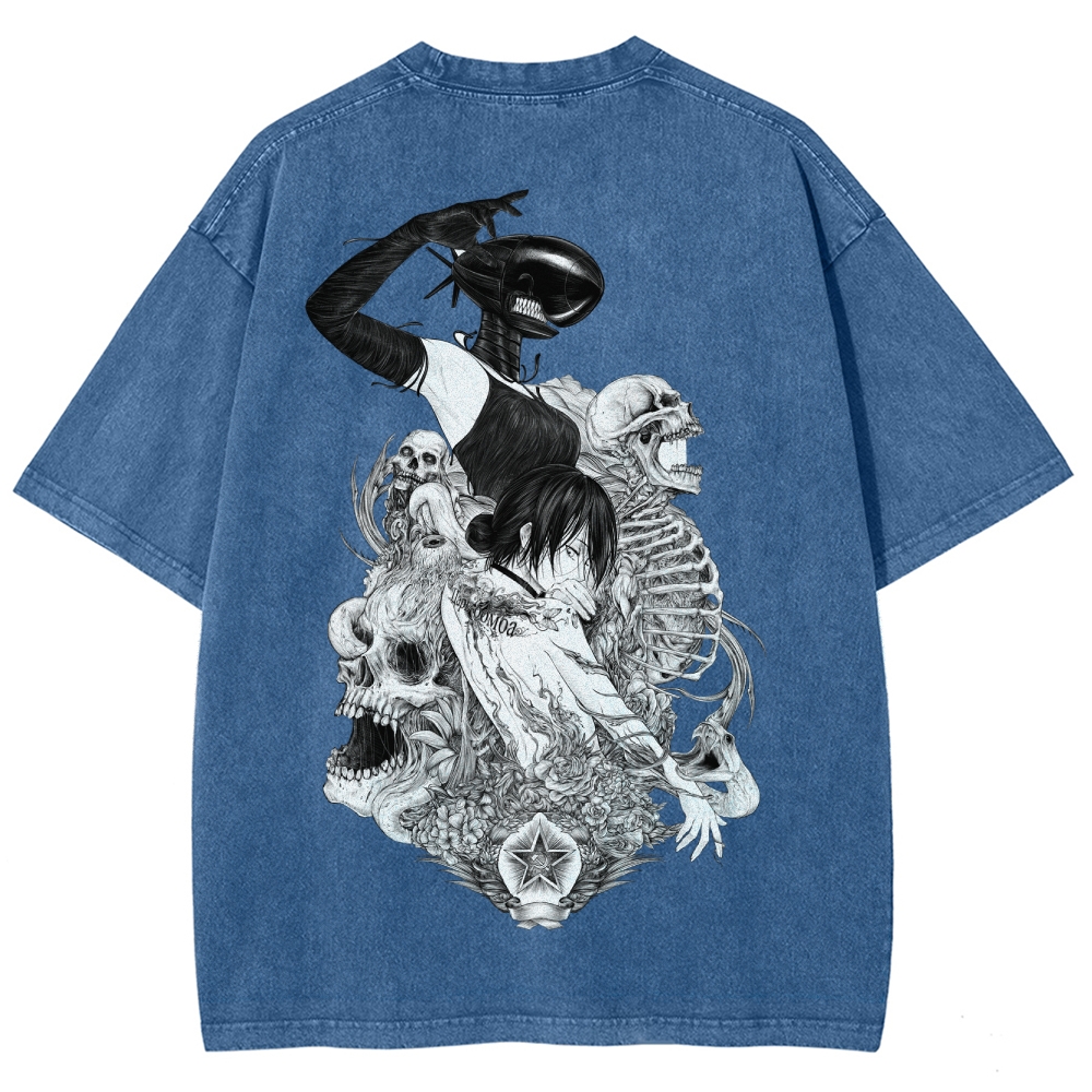 Chainsaw Man Unisex Fit Washed T-Shirt