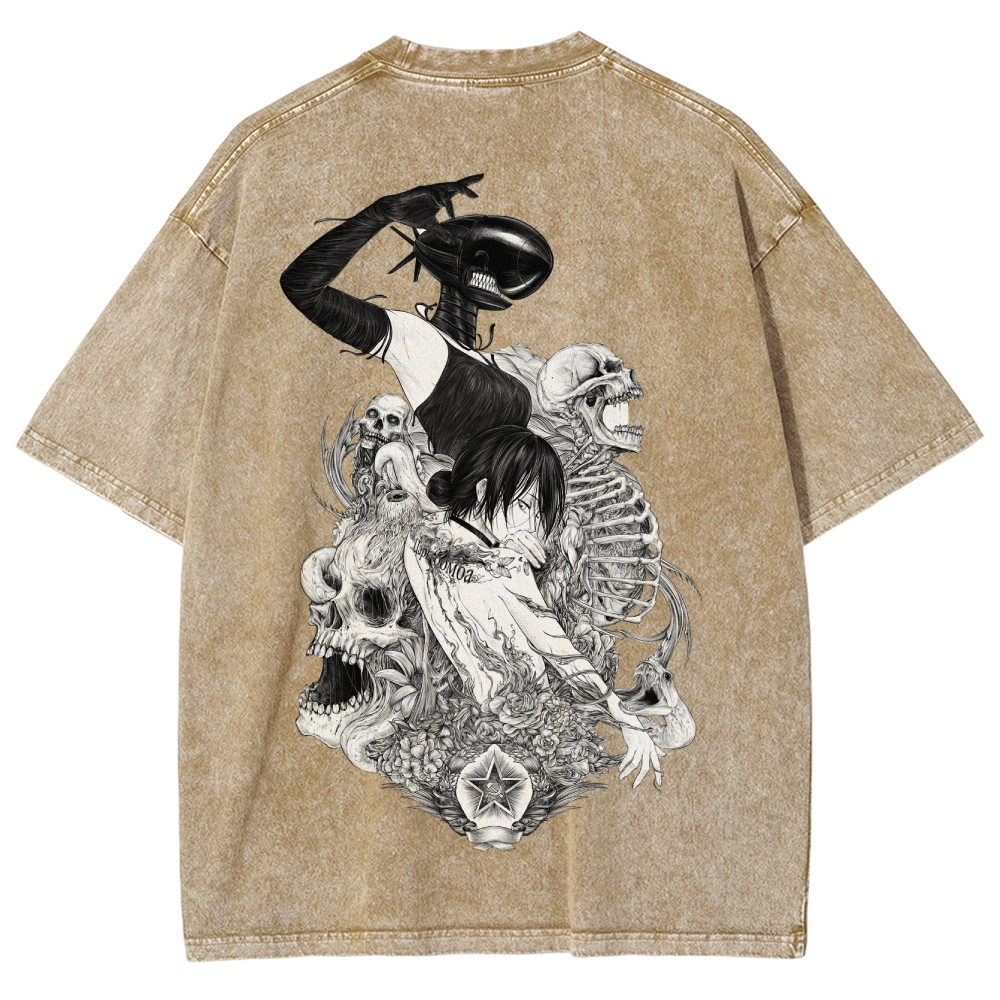 Chainsaw Man Unisex Fit Washed T-Shirt