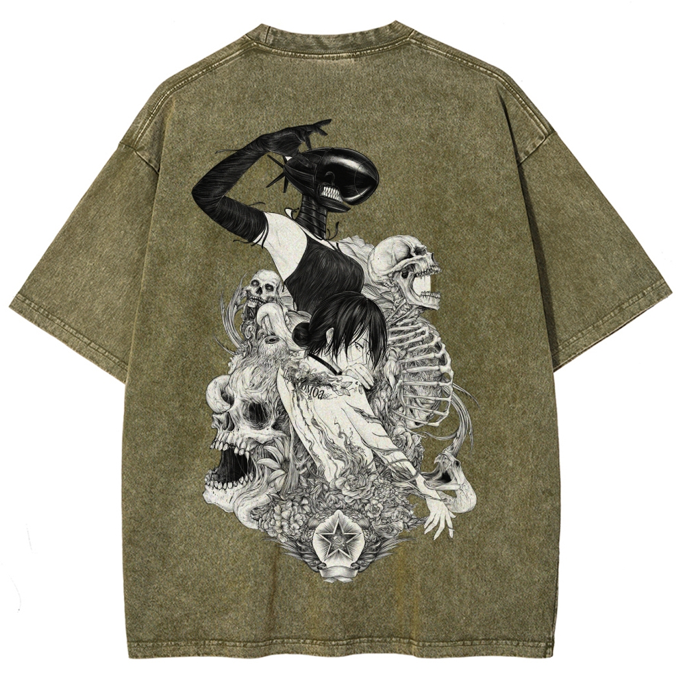 Chainsaw Man Unisex Fit Washed T-Shirt