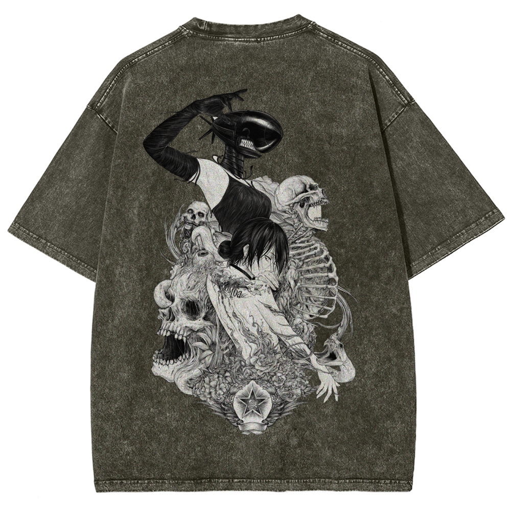 Chainsaw Man Unisex Fit Washed T-Shirt
