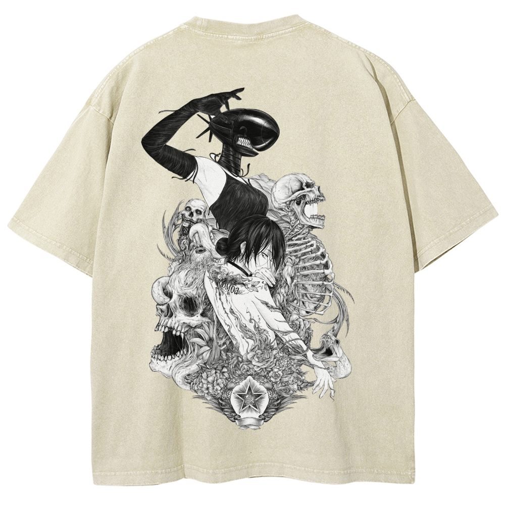 Chainsaw Man Unisex Fit Washed T-Shirt