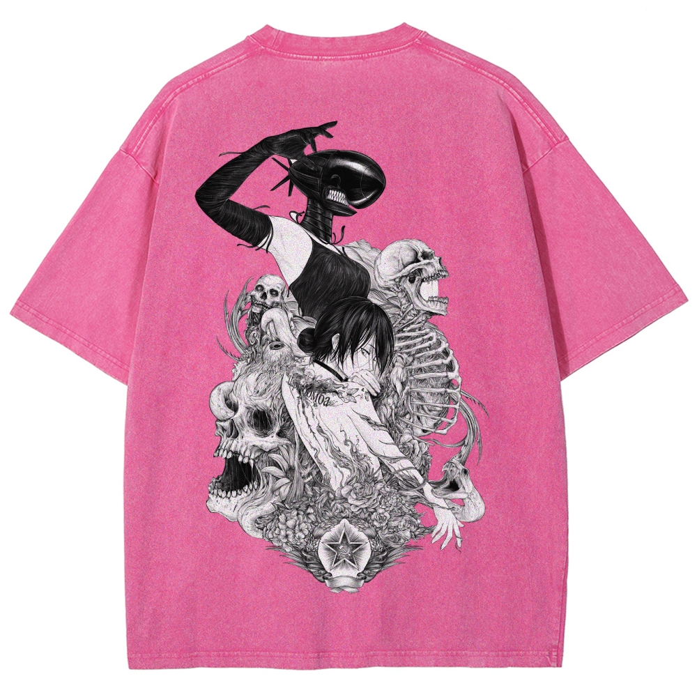 Chainsaw Man Unisex Fit Washed T-Shirt