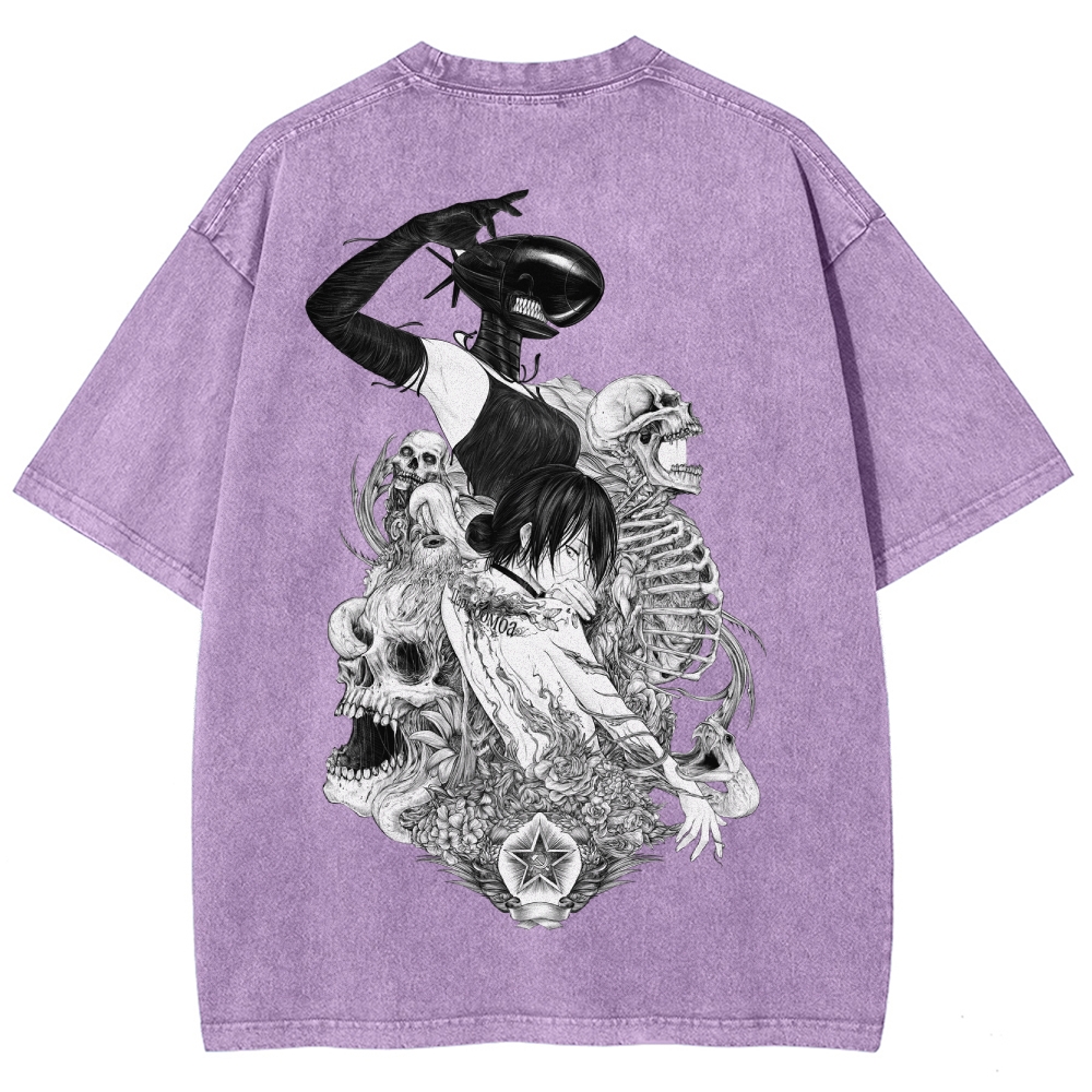 Chainsaw Man Unisex Fit Washed T-Shirt