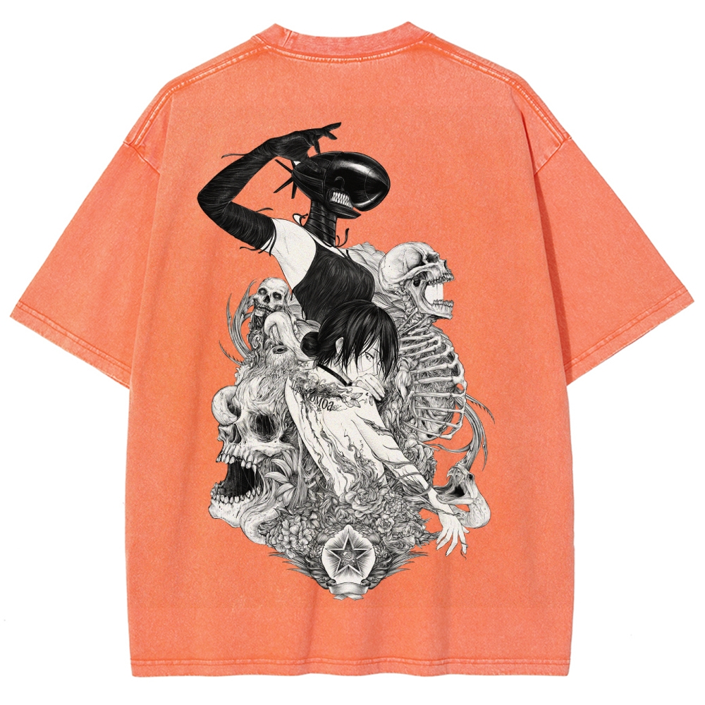 Chainsaw Man Unisex Fit Washed T-Shirt