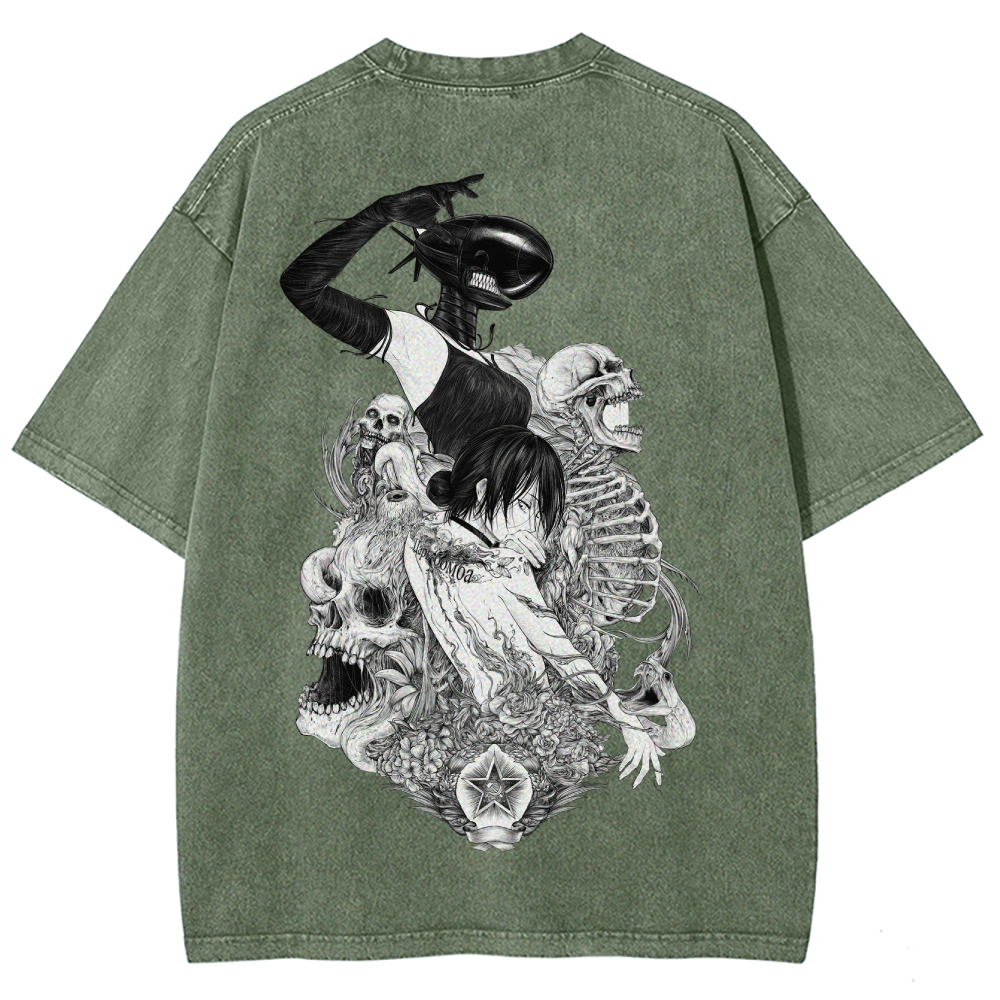 Chainsaw Man Unisex Fit Washed T-Shirt