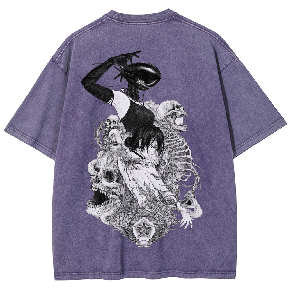 Chainsaw Man Unisex Fit Washed T-Shirt