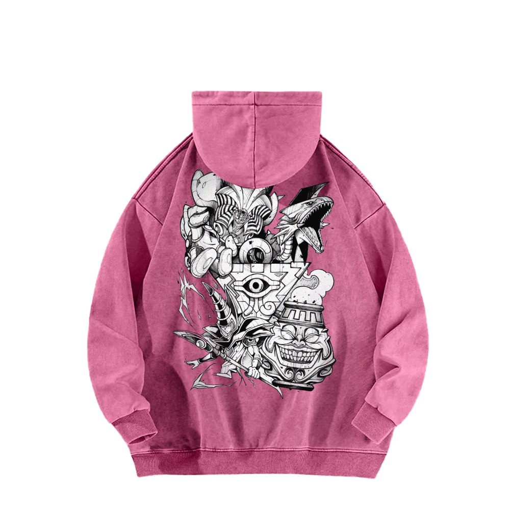 Yu-Gi-Oh! Casual Washed Hoodie Streetwear