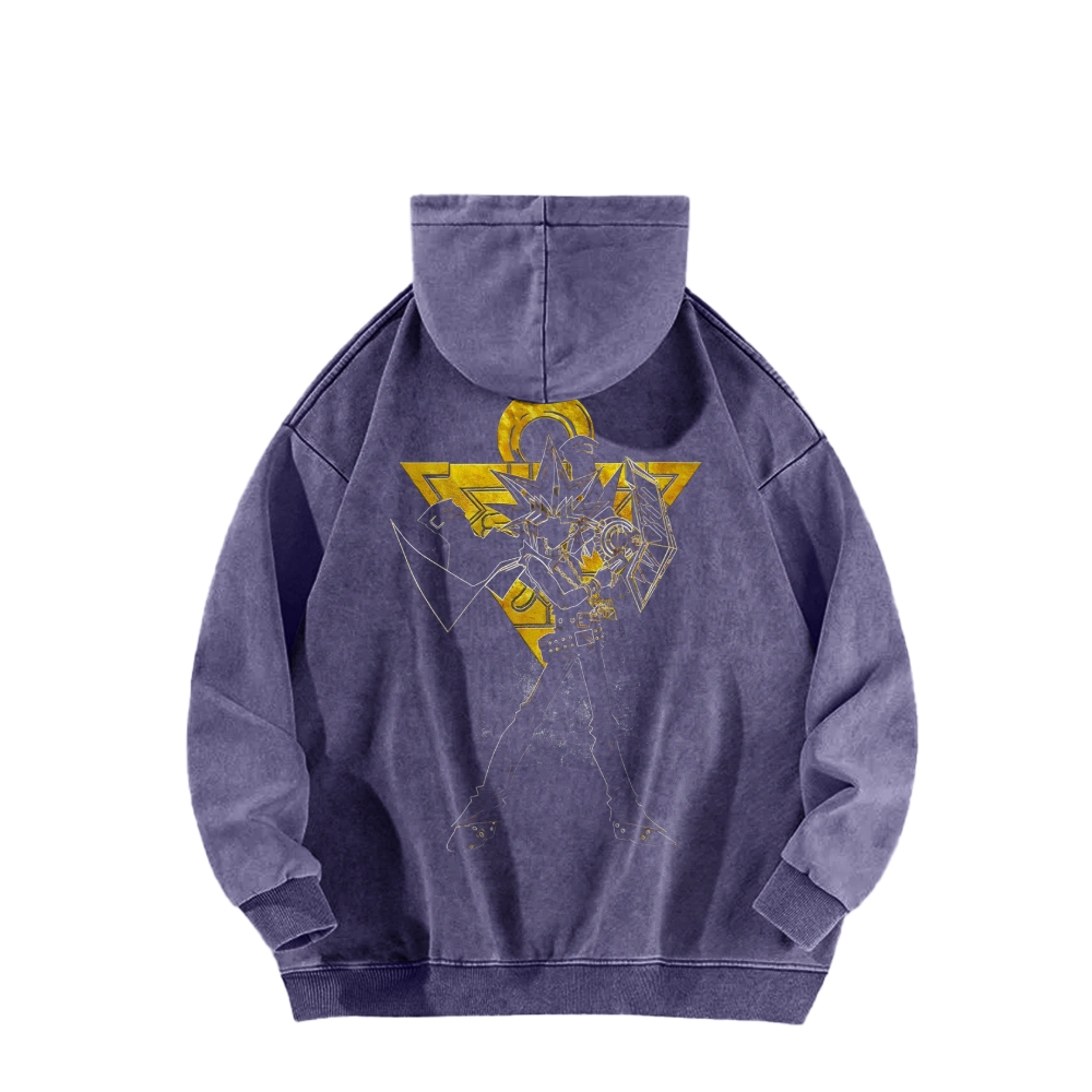 Yu-Gi-Oh! Casual Washed Hoodie Streetwear