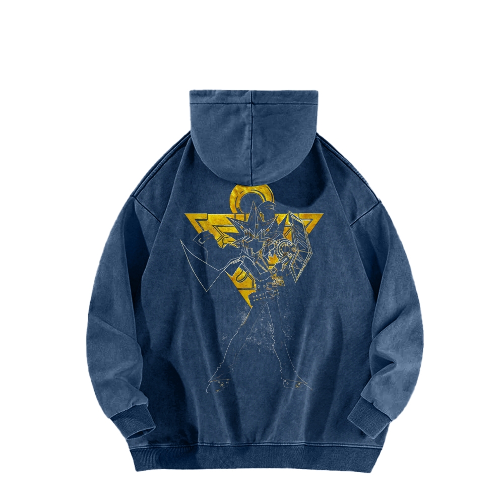 Yu-Gi-Oh! Casual Washed Hoodie Streetwear