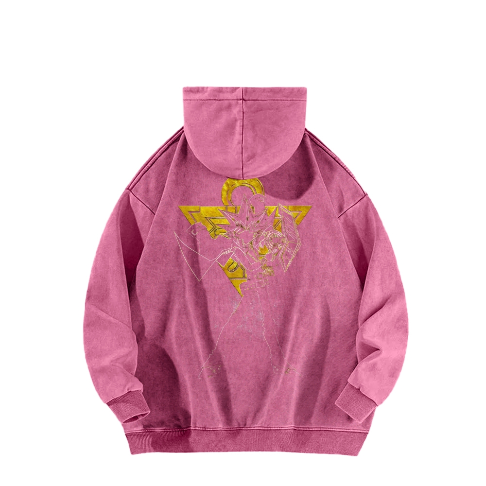 Yu-Gi-Oh! Casual Washed Hoodie Streetwear
