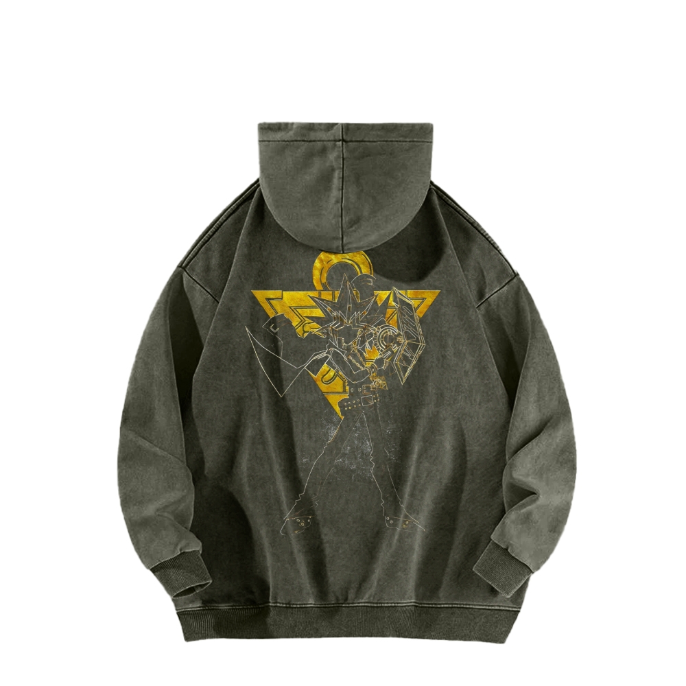 Yu-Gi-Oh! Casual Washed Hoodie Streetwear