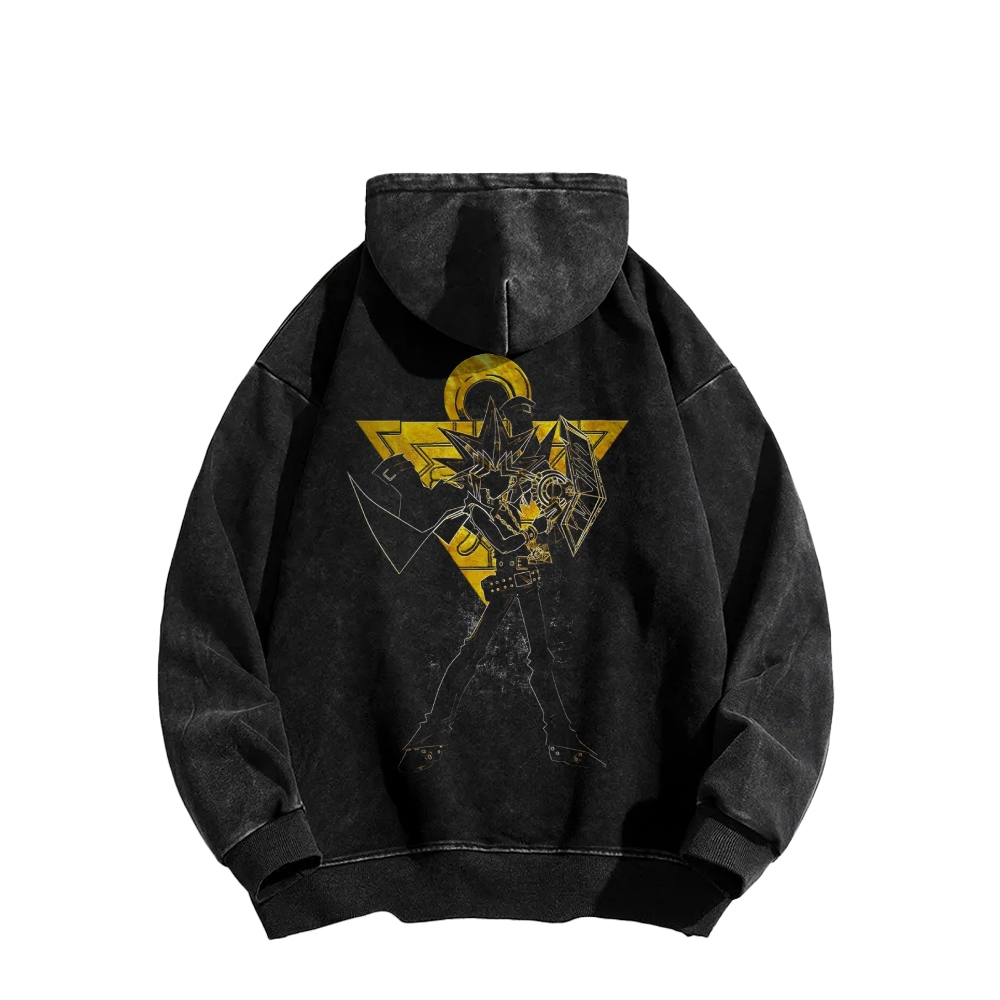 Yu-Gi-Oh! Casual Washed Hoodie Streetwear