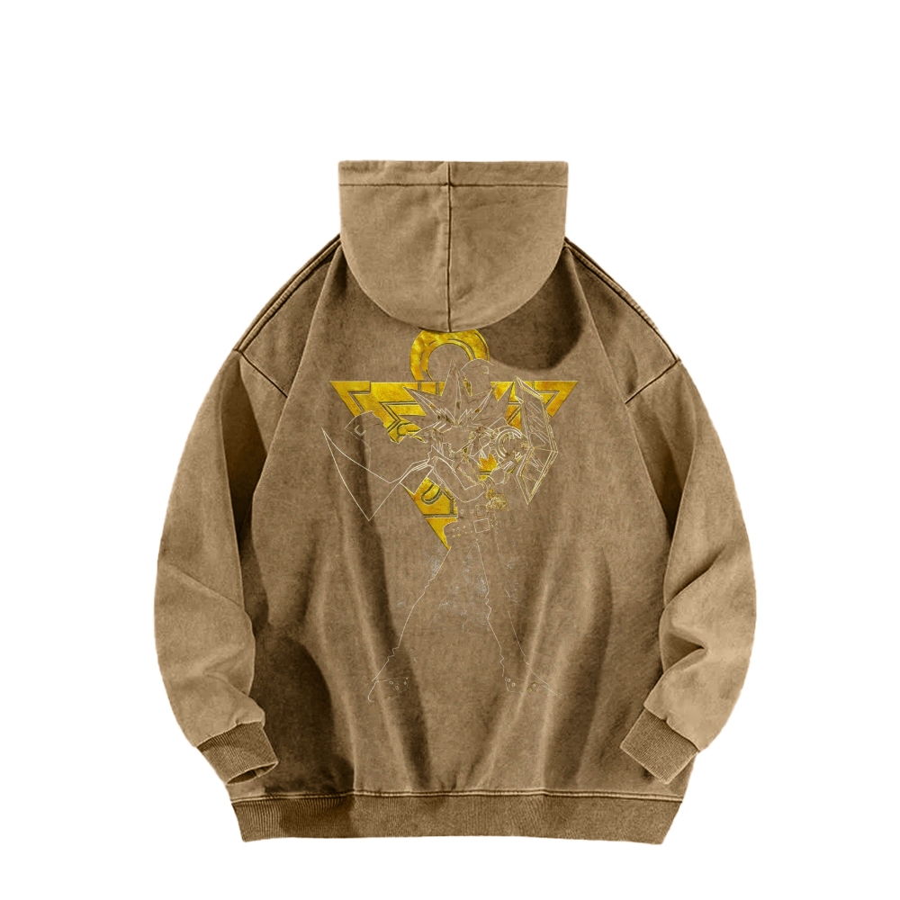 Yu-Gi-Oh! Casual Washed Hoodie Streetwear