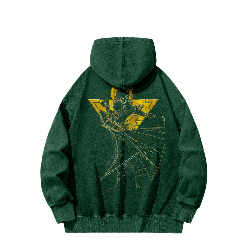 Yu-Gi-Oh! Casual Washed Hoodie Streetwear