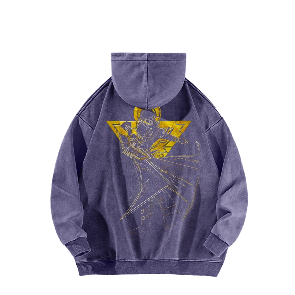 Yu-Gi-Oh! Casual Washed Hoodie Streetwear