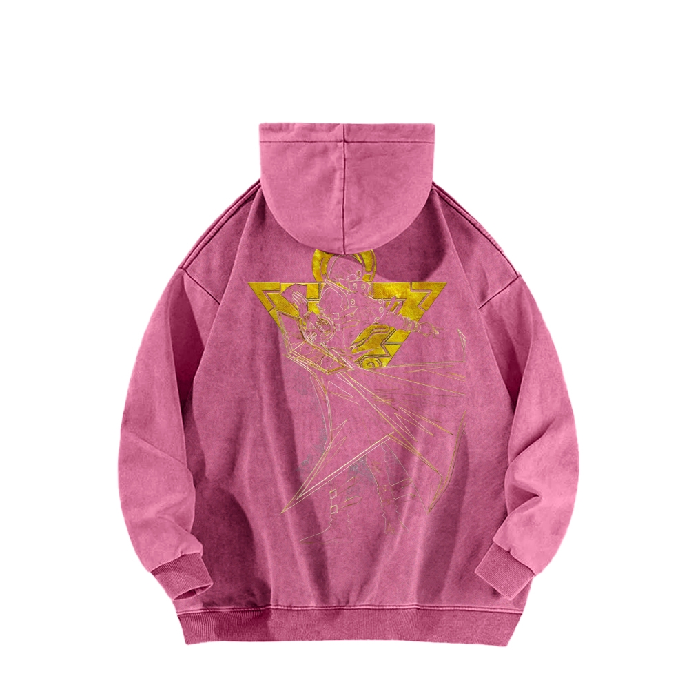 Yu-Gi-Oh! Casual Washed Hoodie Streetwear