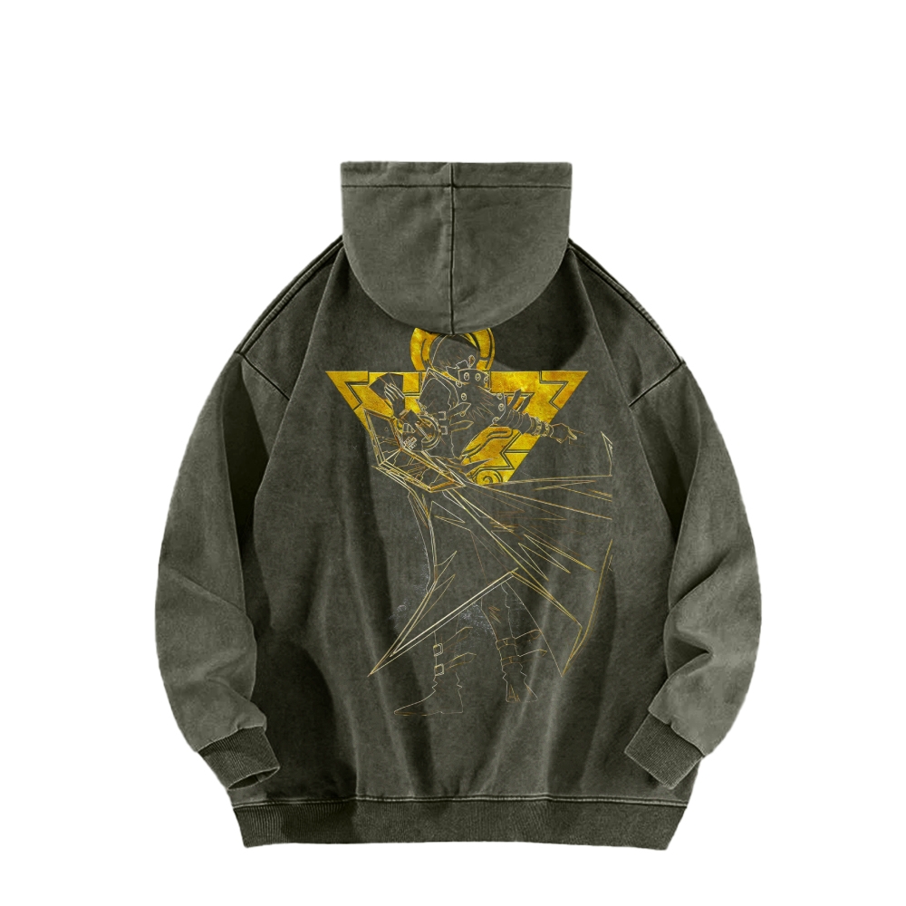 Yu-Gi-Oh! Casual Washed Hoodie Streetwear