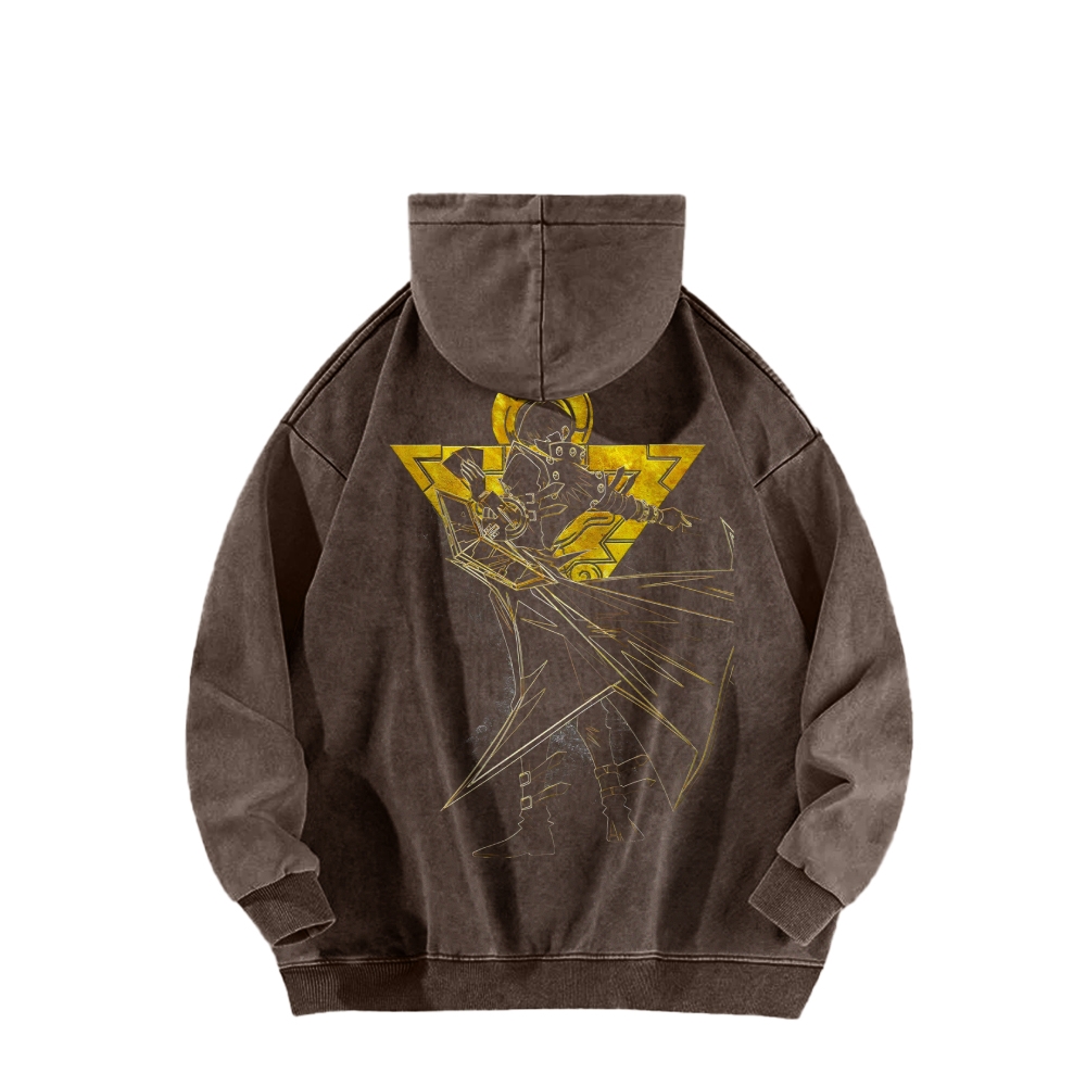 Yu-Gi-Oh! Casual Washed Hoodie Streetwear