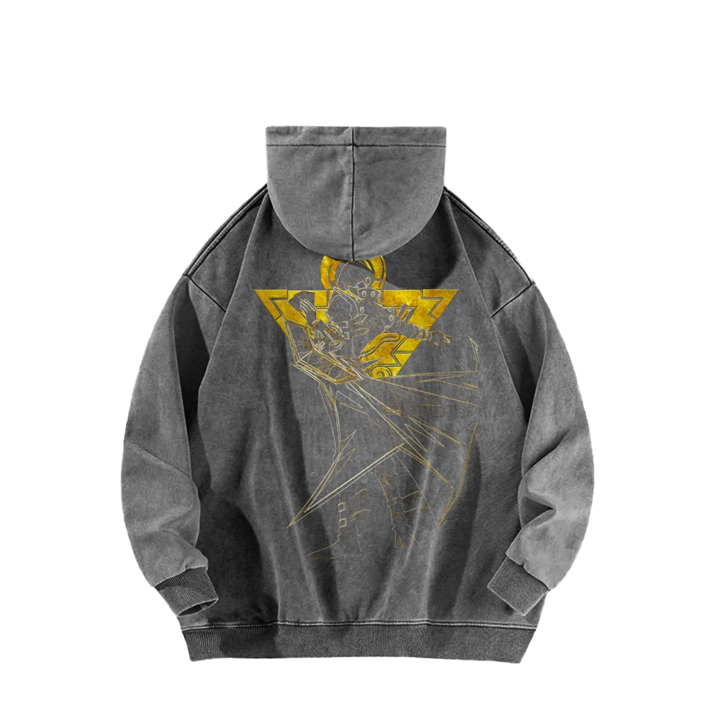 Yu-Gi-Oh! Casual Washed Hoodie Streetwear