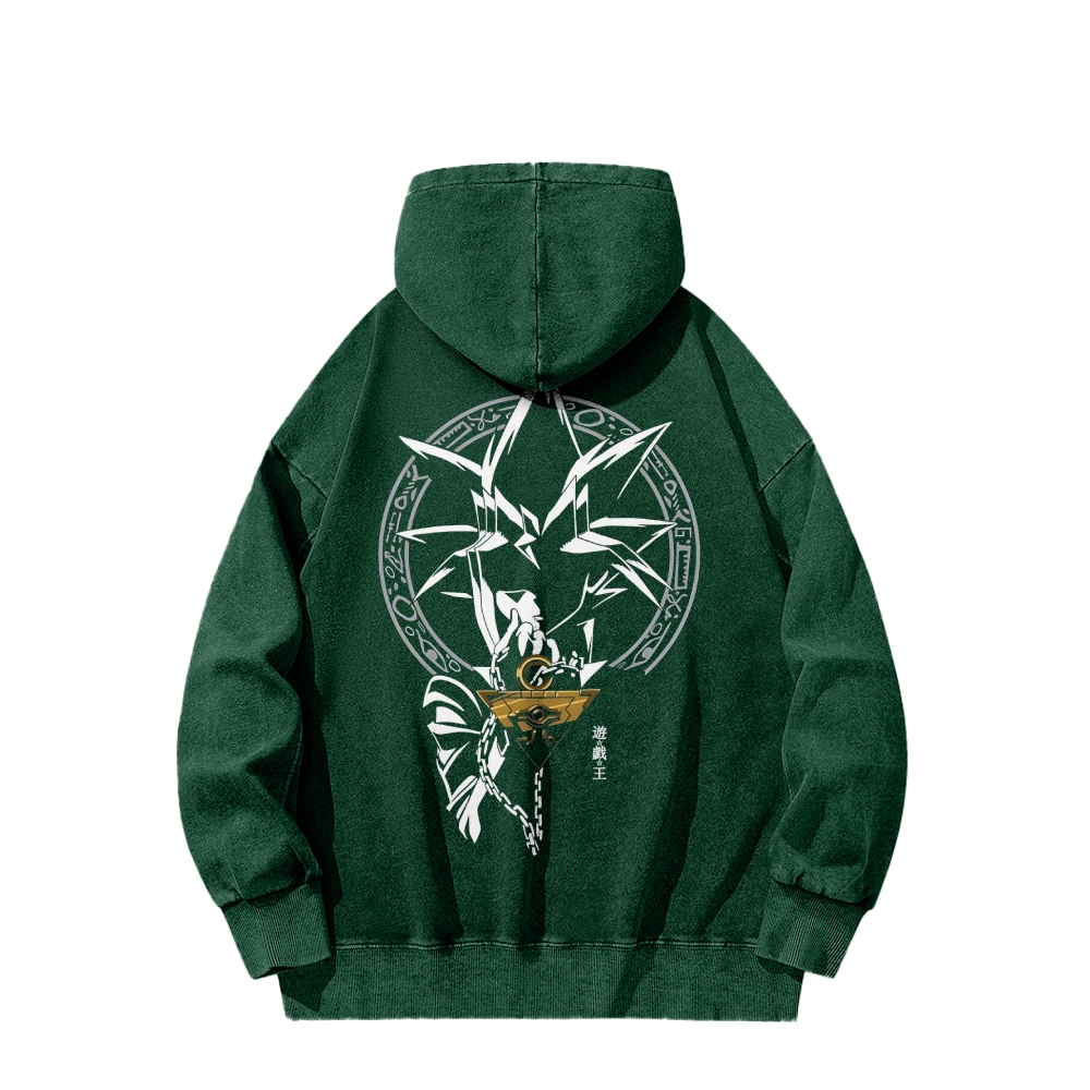 Yu-Gi-Oh! Casual Washed Hoodie Streetwear