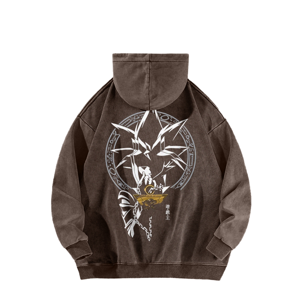 Yu-Gi-Oh! Casual Washed Hoodie Streetwear