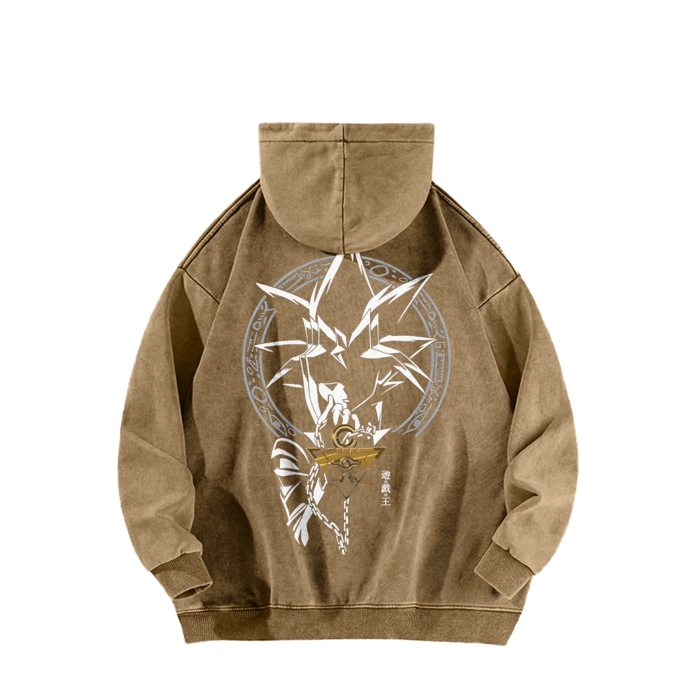 Yu-Gi-Oh! Casual Washed Hoodie Streetwear