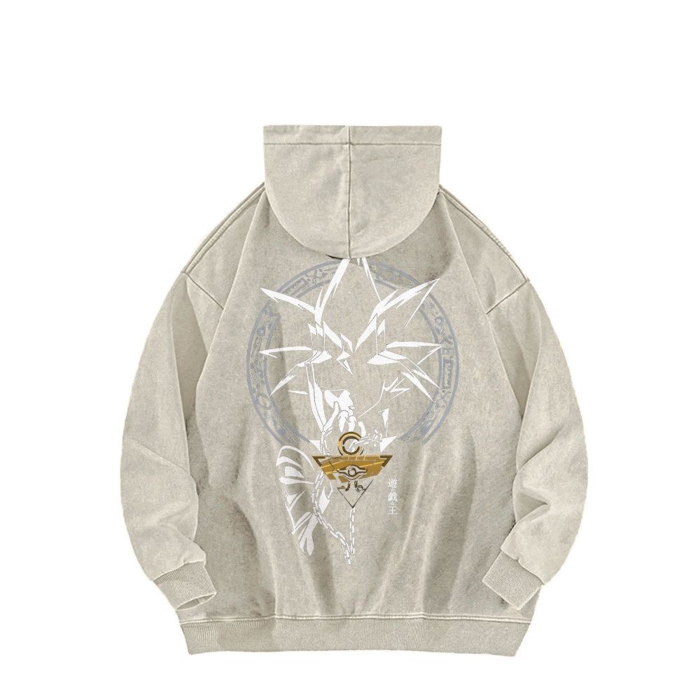 Yu-Gi-Oh! Casual Washed Hoodie Streetwear