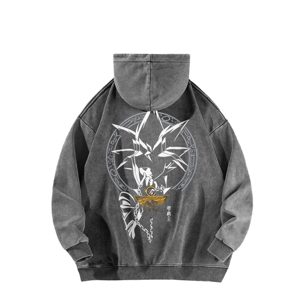 Yu-Gi-Oh! Casual Washed Hoodie Streetwear