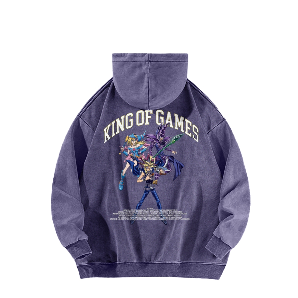 Yu-Gi-Oh! Casual Washed Hoodie Streetwear