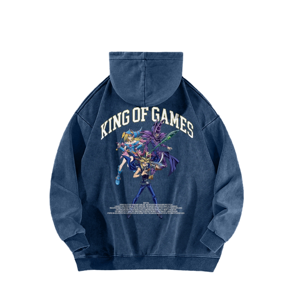Yu-Gi-Oh! Casual Washed Hoodie Streetwear