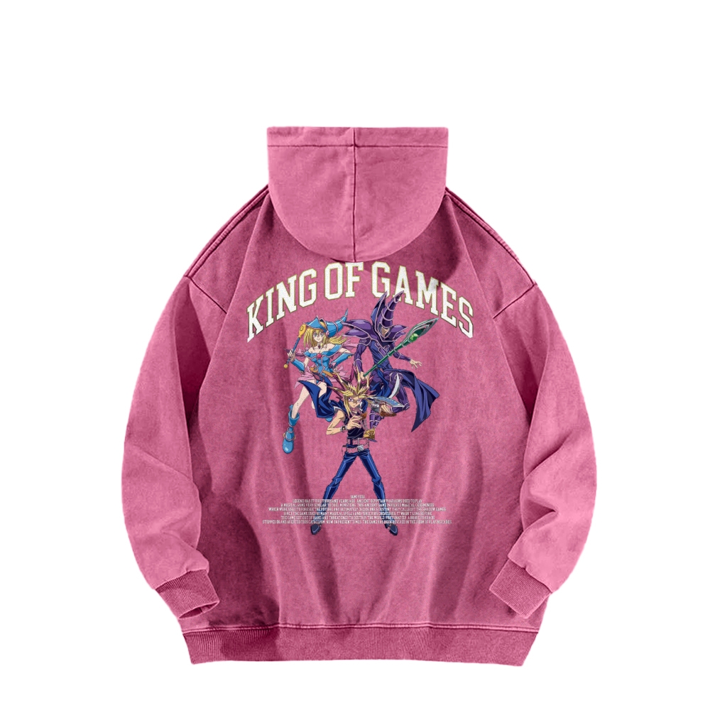 Yu-Gi-Oh! Casual Washed Hoodie Streetwear
